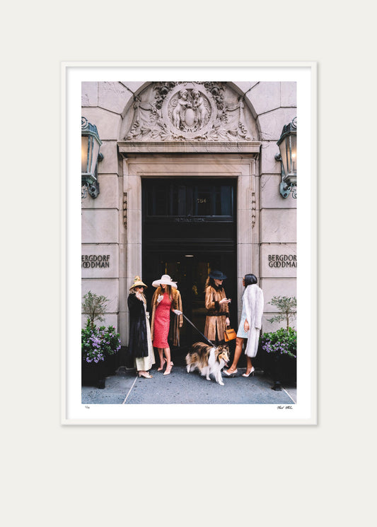 Framed Outside Counsel print by Nick Mele x Bergdorf Goodman, A New York Affair