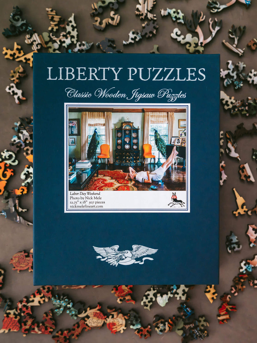 Liberty Puzzles - Classic Wooden jigsaw puzzles, this is a mockup of a Nick Mele photograph called Labor Day Weekend