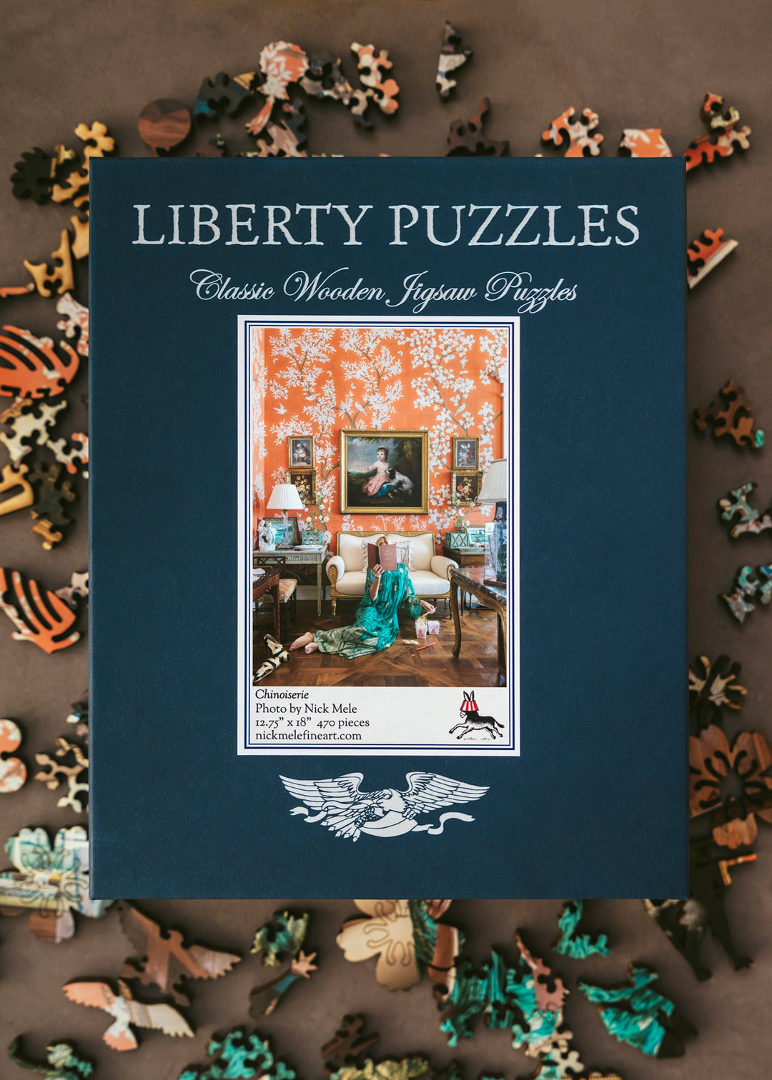 Liberty Puzzles - Classic Wooden jigsaw puzzles, this is a mockup of a Nick Mele photograph called Chinoiserie