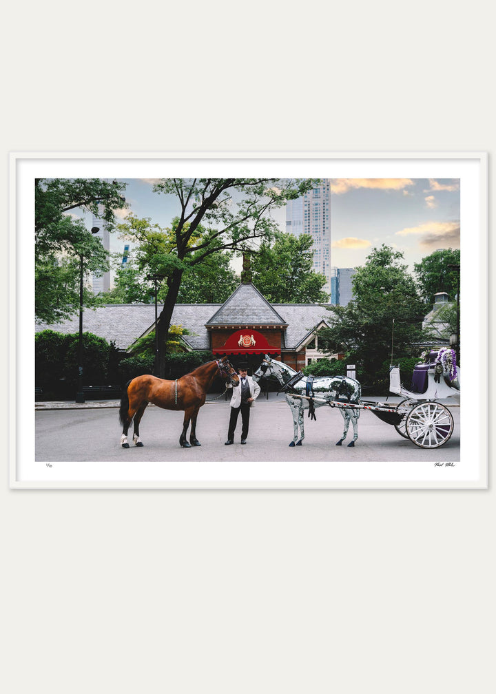 Framed Double Parked print by Nick Mele x Bergdorf Goodman, A New York Affair