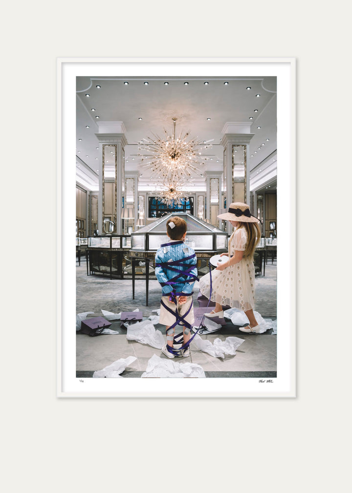 Framed Gift Wrapped print by Nick Mele x Bergdorf Goodman, A New York Affair
