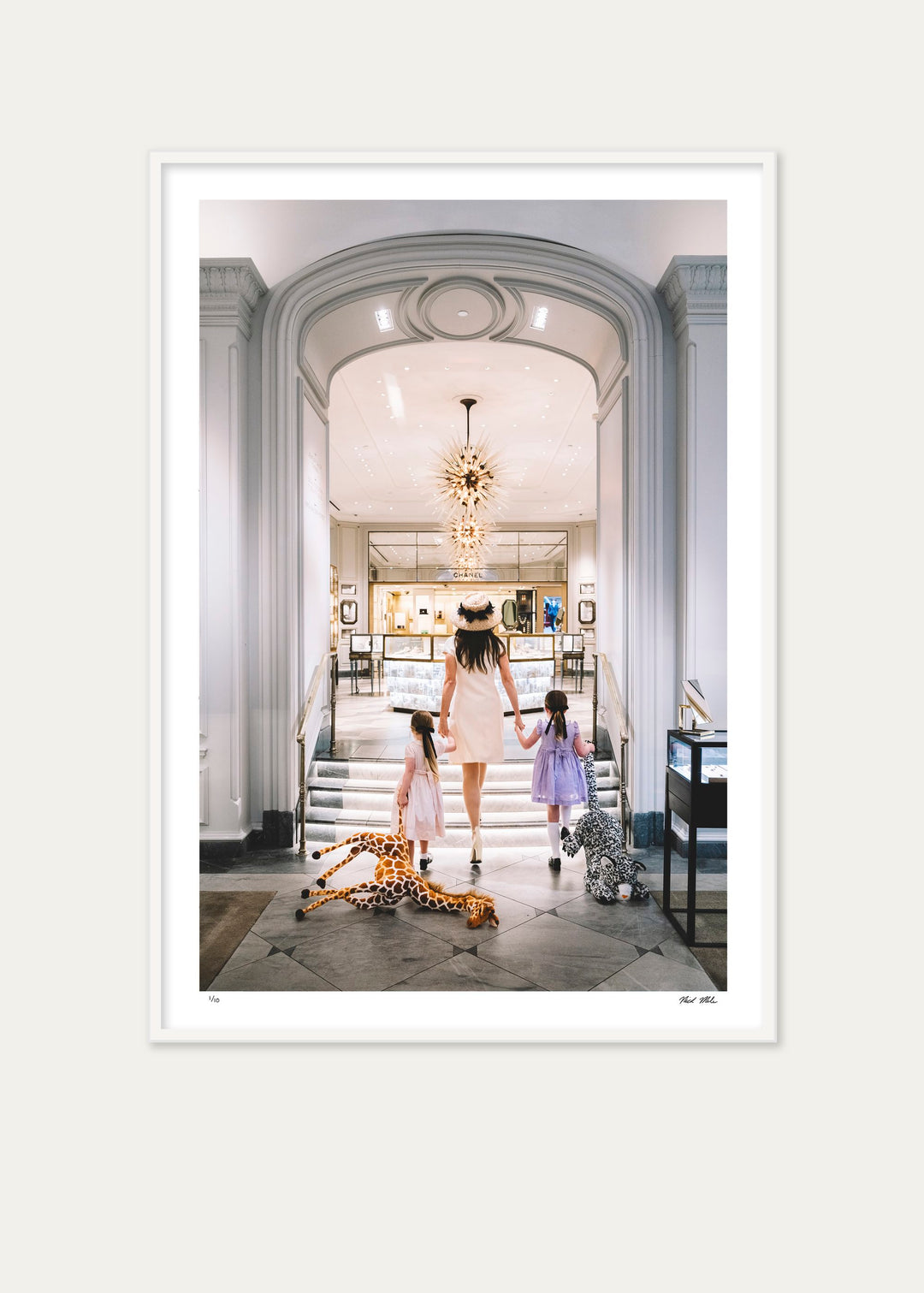 Framed Girls Day print by Nick Mele x Bergdorf Goodman, A New York Affair