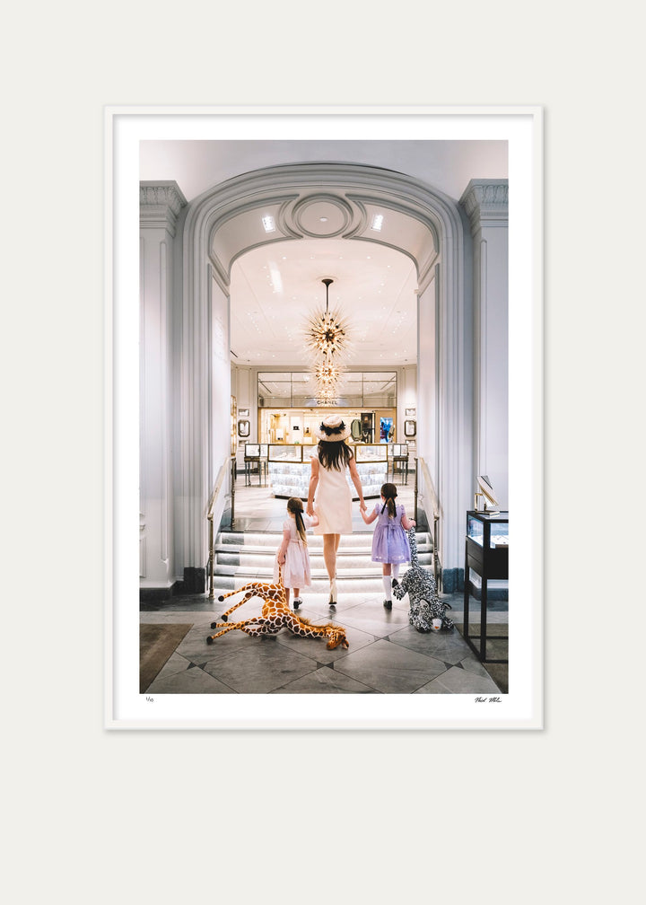 Framed Girls Day print by Nick Mele x Bergdorf Goodman, A New York Affair