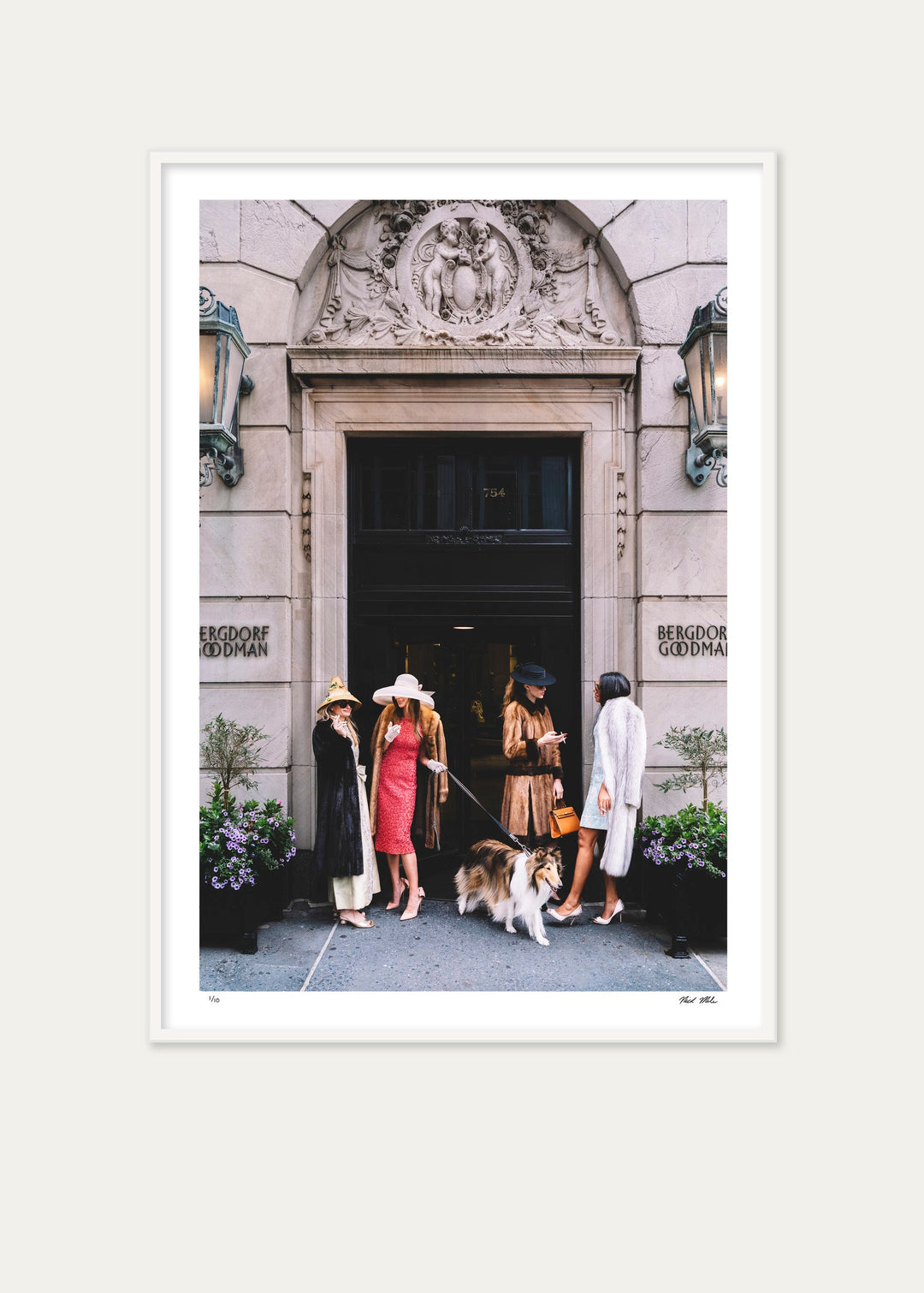 Framed Outside Counsel print by Nick Mele x Bergdorf Goodman, A New York Affair