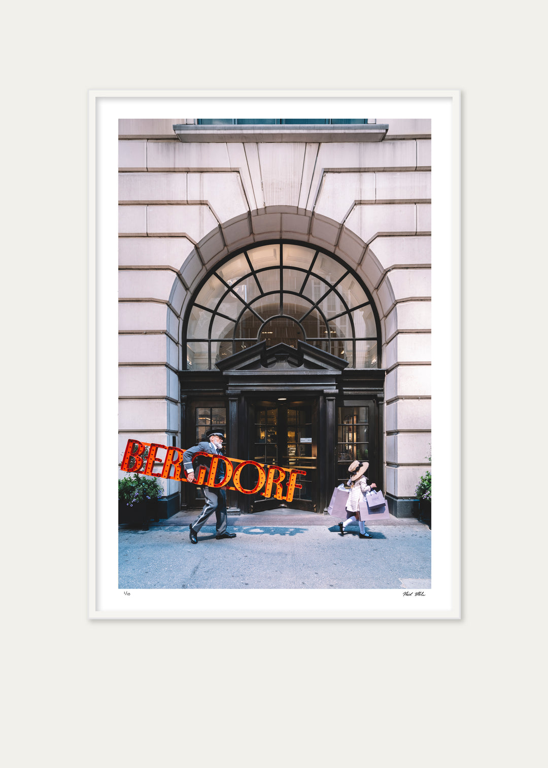 Framed Put It On My Account print by Nick Mele x Bergdorf Goodman, A New York Affair