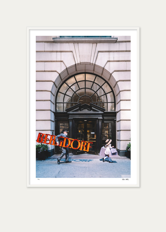 Framed Put It On My Account print by Nick Mele x Bergdorf Goodman, A New York Affair