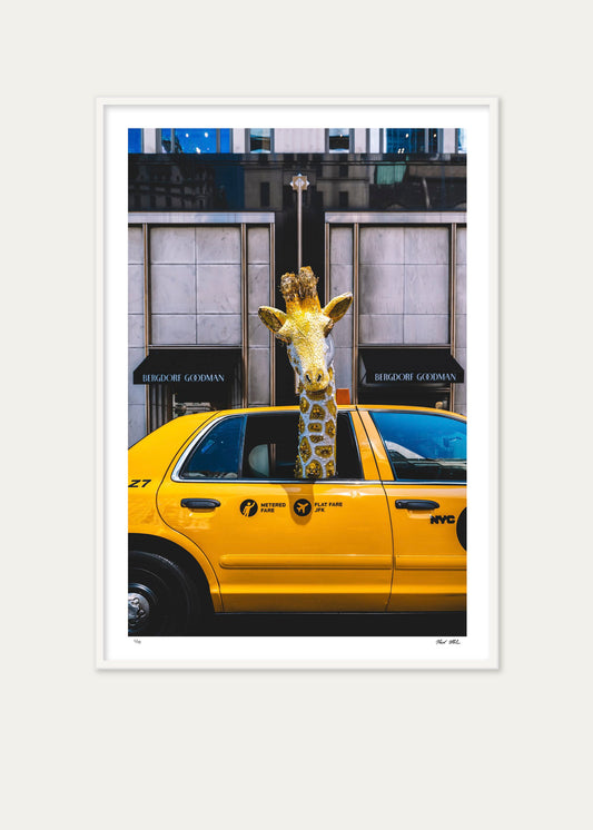 Framed Uptown Fare print by Nick Mele x Bergdorf Goodman, A New York Affair